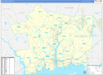 New London Wall Map Basic Style